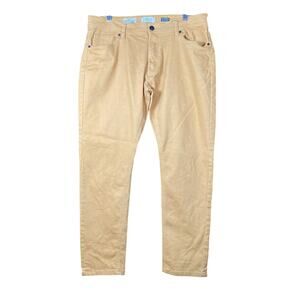 Scott James Mens Pants Tan Chino Slim Fit Cotton Blend Stretch 36x30 (37x28)